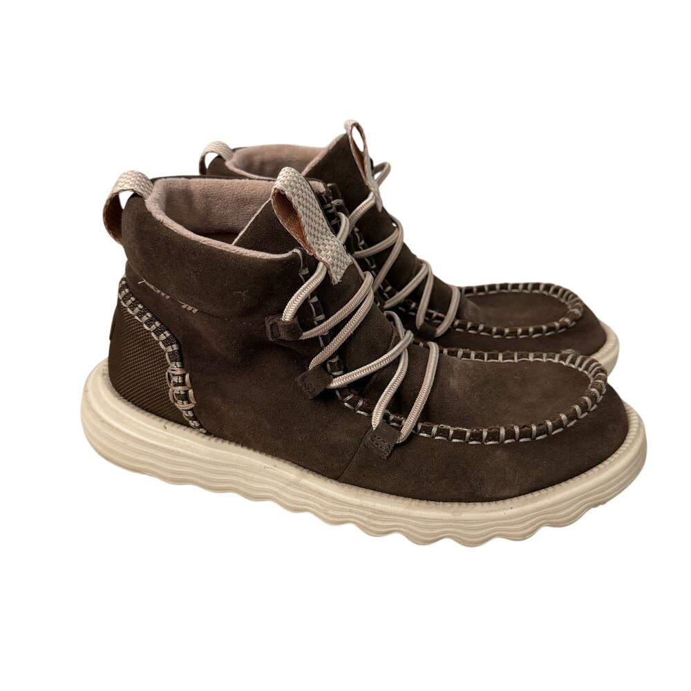 Hey Dude Reyes Suede Boots Women’s Size 11 Brown Slip On Comfort Shoes